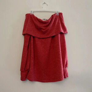 Doe & Rae off the shoulder balloon sleeve sweater fall classic casual